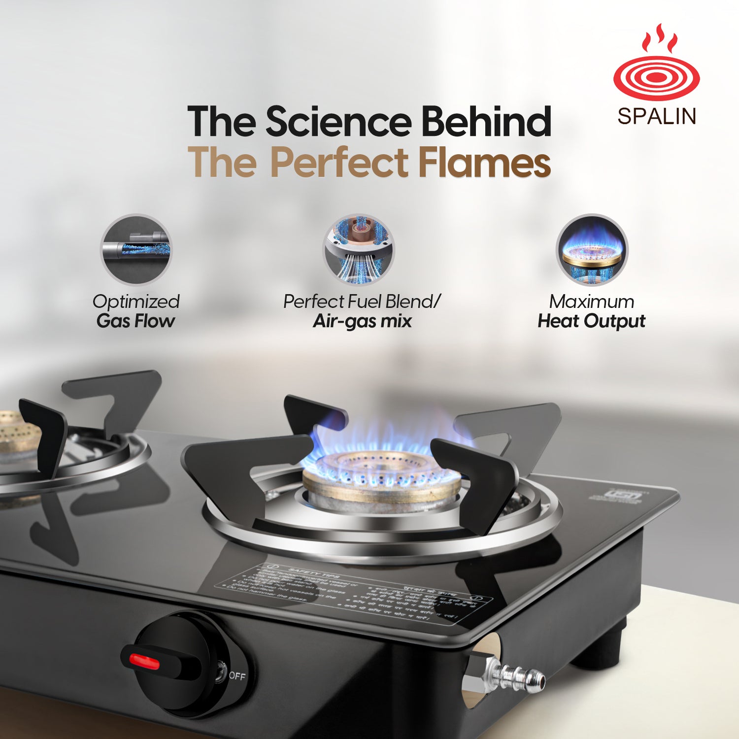 3 BURNER GAS STOVE — MANUAL Main image